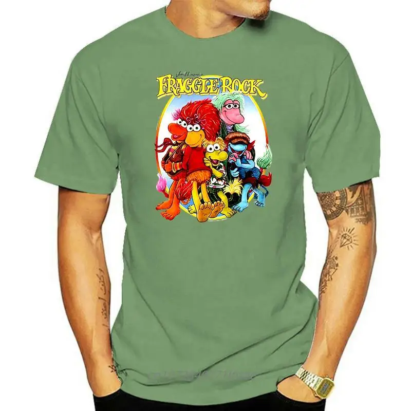 Summer fashion streetwear short sleeve Tees Fraggle Rock TV Show GROUP HUG Licensed Adult T-Shirt All Sizes