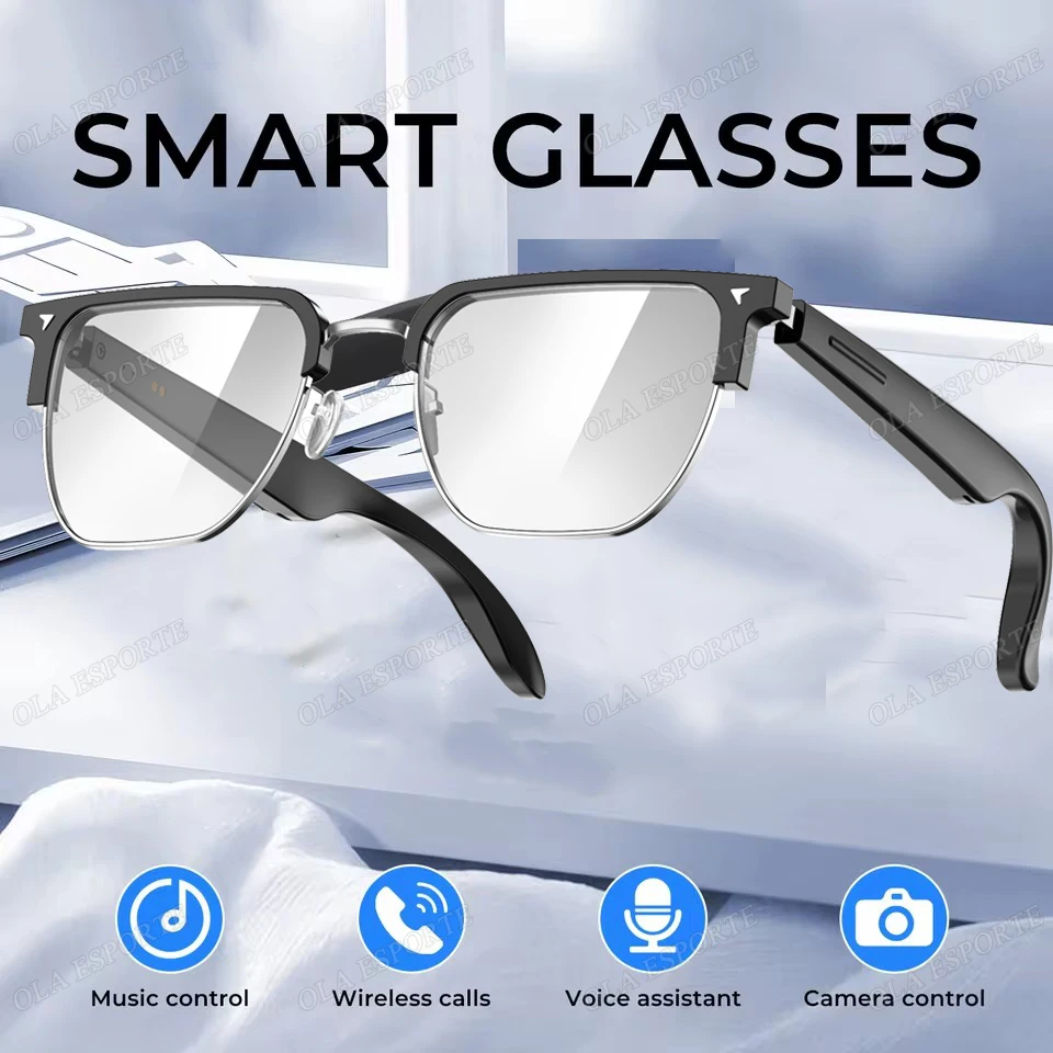 

New Hot Intelligence Smart Glasses for Men And Women with AI Translation Wireless Bluetooth Call Outdoor Sport Glasses Earphone