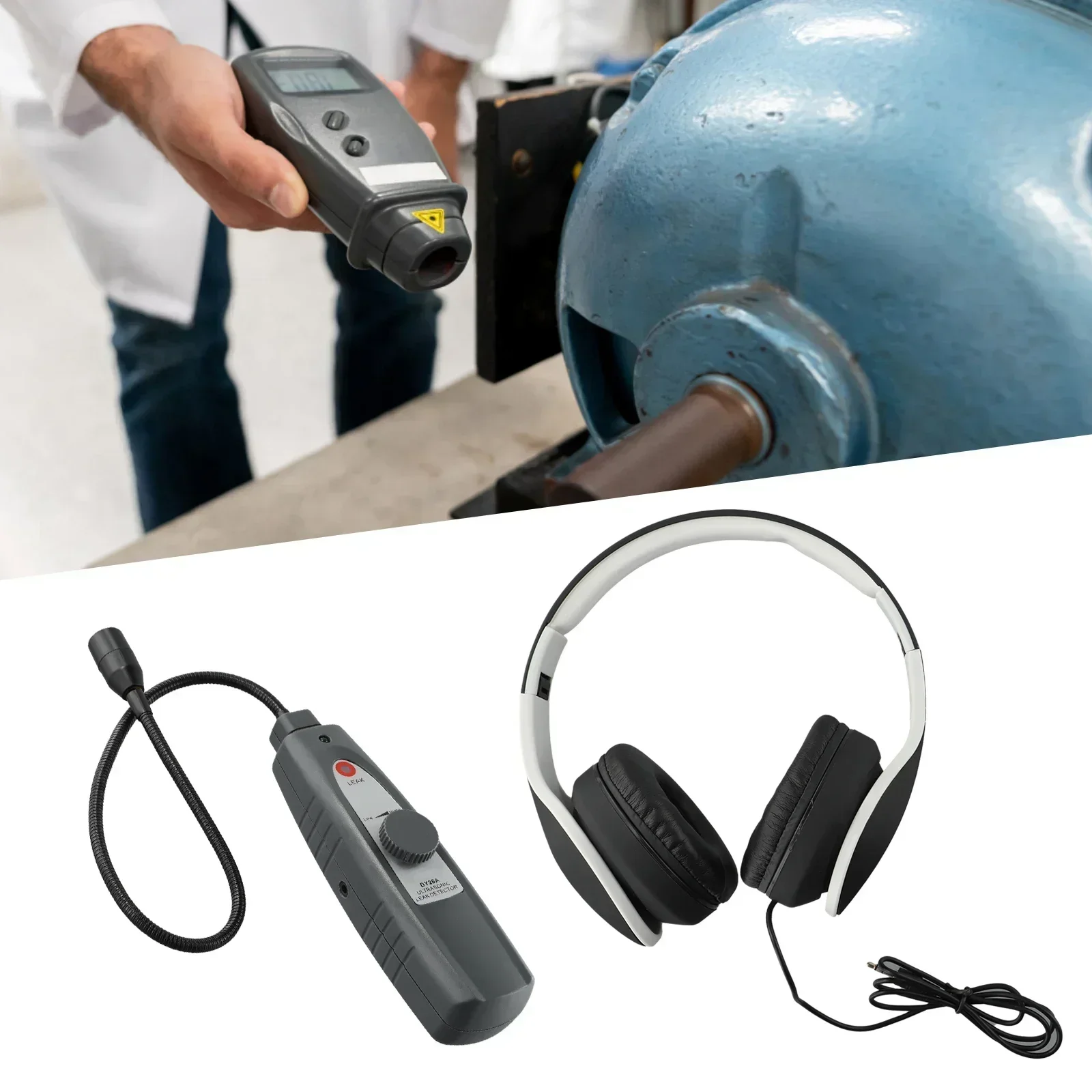 Leak Detector Determine Meter Tools Automotive Light Weight Noise Finder Ultrasound With Headphone 1 PC 171*43*38mm