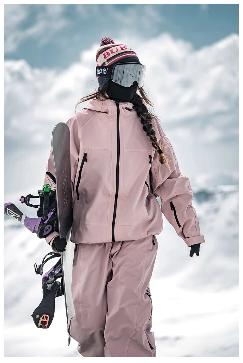 John Snow 2026 Ski-Jacke & -Hose im amerikanischen Stil, Unisex, wasserdicht, thermisch, Snowboard-Mantel, lockere Passform, Wintersport für Herren und Damen – Detail 27