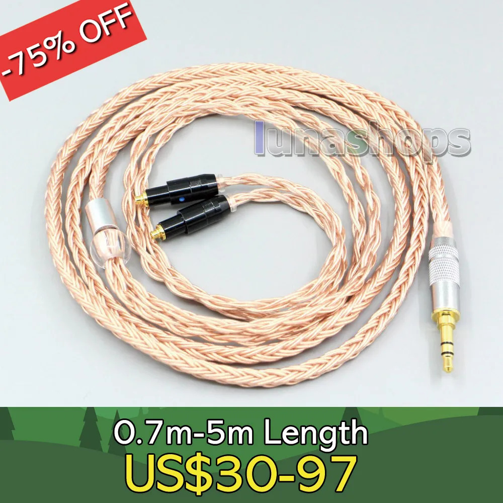 2.5mm 3.5mm XLR Balanced 16 Core 99% 7N OCC Earphone Cable For Shure SRH1540 SRH1840 SRH1440 LN006744