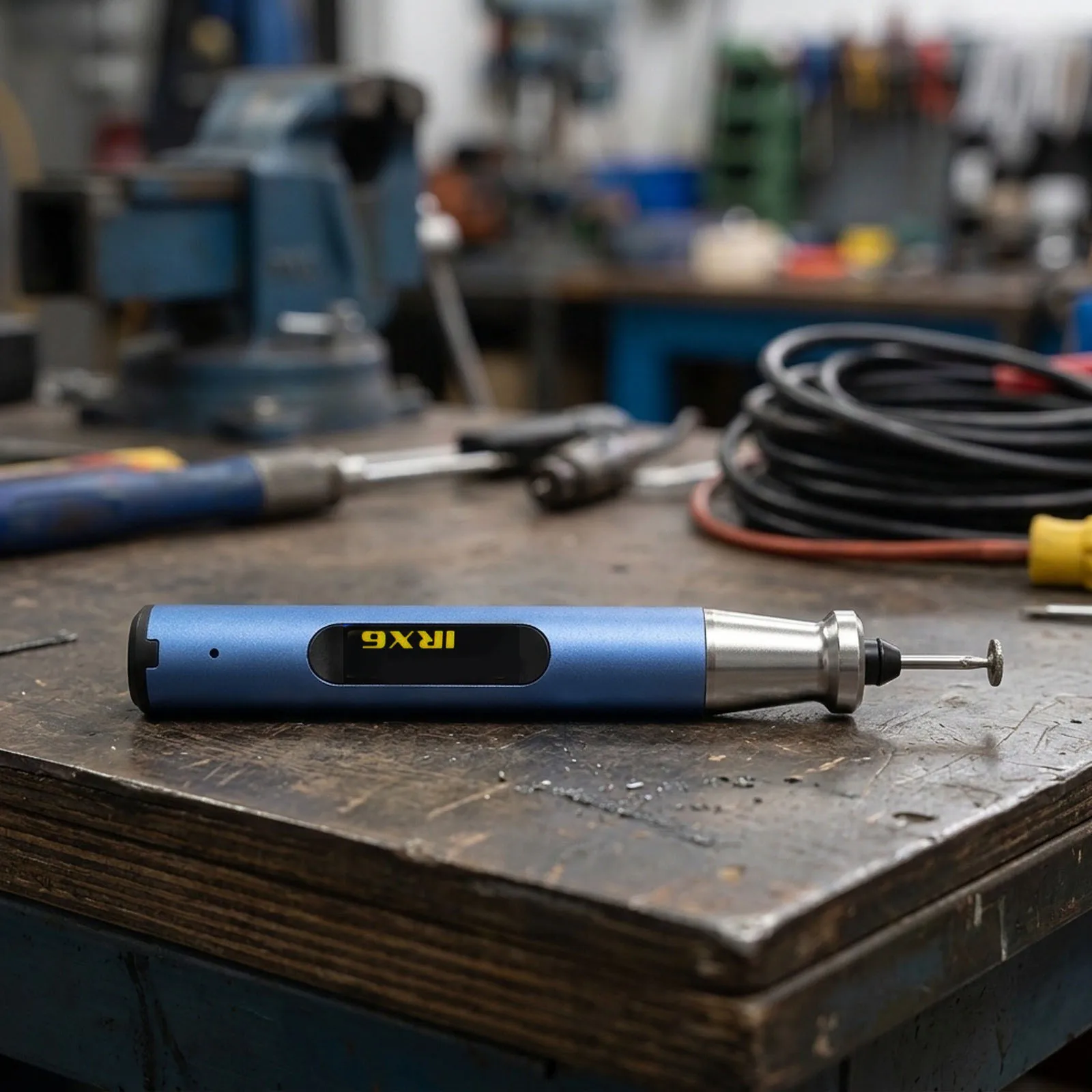 IRX6 Electric Polishing Pen 37000RPM 3 Settings Steel Body With 9 Grinding Heads For IC Polishing Cutting Screw Removal Tool