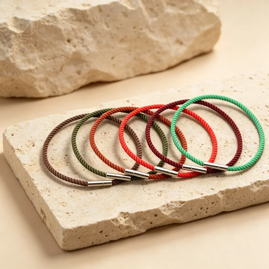 6Pcs Per Set Lucky Cord Bracelet Unisex Premium Selected 3mm Rope Couple Braslet 6 Colors Stackable Braclet Friendship Jewelry