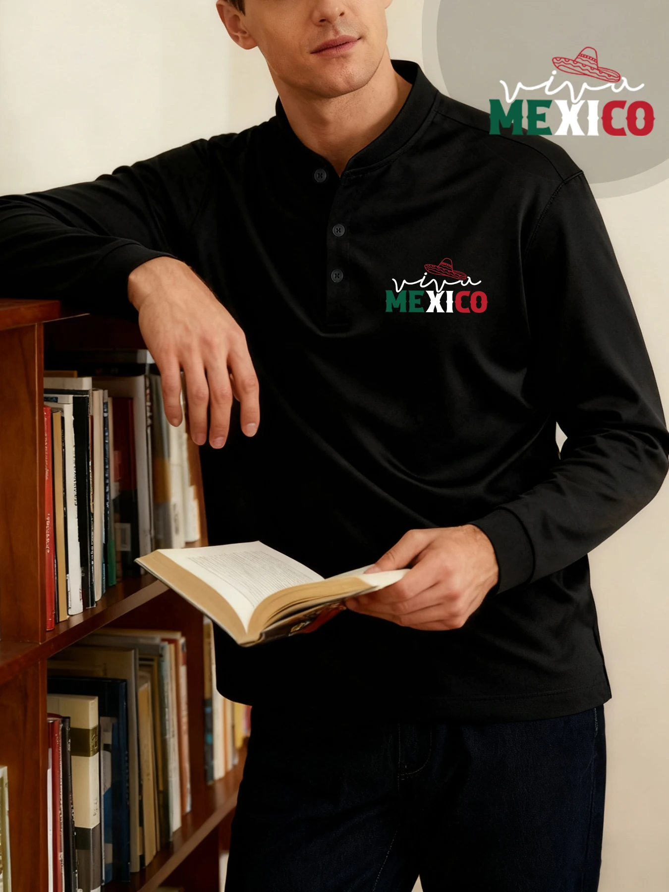 المكسيك الإبداعية إلكتروني يطبع الرجال جديد تي شيرت الكلاسيكية عارضة هينلي قمصان لينة كل مباراة رياضية الشارع أزياء الملابس #1