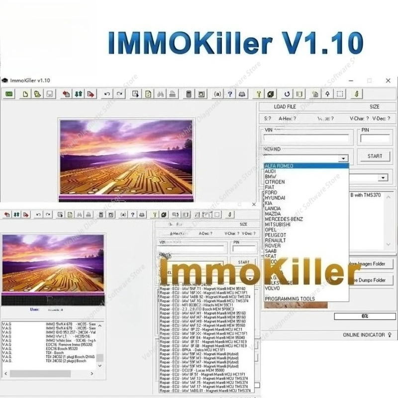 

2026 IMMO Universal Decoding 3.2 Tool with Killer Immoff 17 IMMO Doctor V2.1 Service Pin Code Calculator for Automotive Security