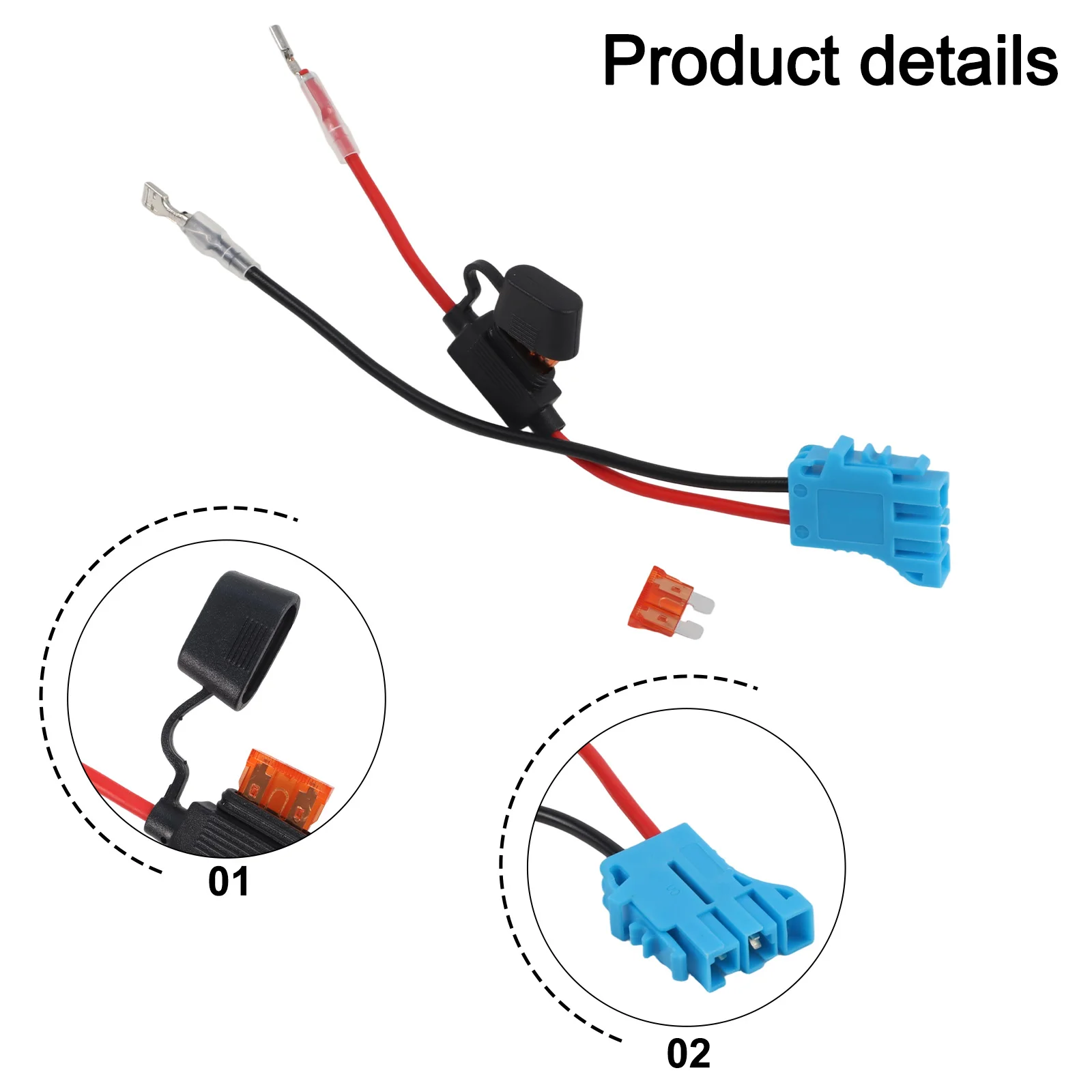 

Child's Ride-on Toys Approx. 25 Cm 9.8 Inches 12 AWG Wire Harness Battery Powered Toys Connector For 12V SLA Batteries