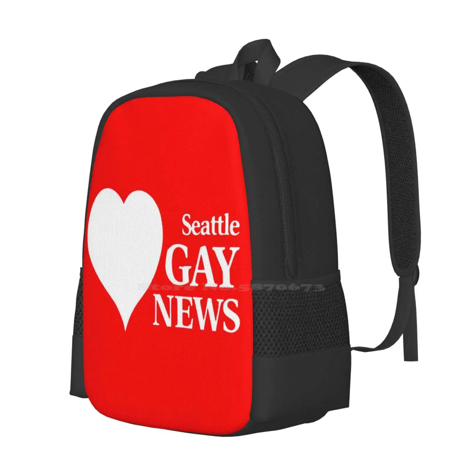 Sgn Retro - Sweetheart Hot Sale Schoolbag Backpack Fashion Bags Lgbtq Heart Love Valentine Sgn Seattle Gay News