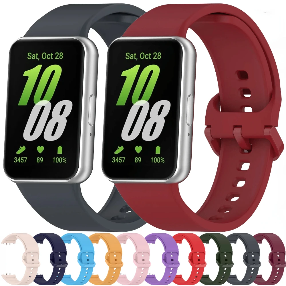 Correa de silicona para Samsung Galaxy Fit 3, correa de repuesto para reloj inteligente deportivo, accesorios para Samsung Galaxy Watch Fit 3