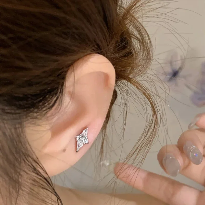 F136 Titan Kite Stone Lippenpiercing-Ringe 16G Zirkonia Gewinde-Labret Tragus Helix Knorpel-Nasenring Ohrringe Schmuck – Detail 2