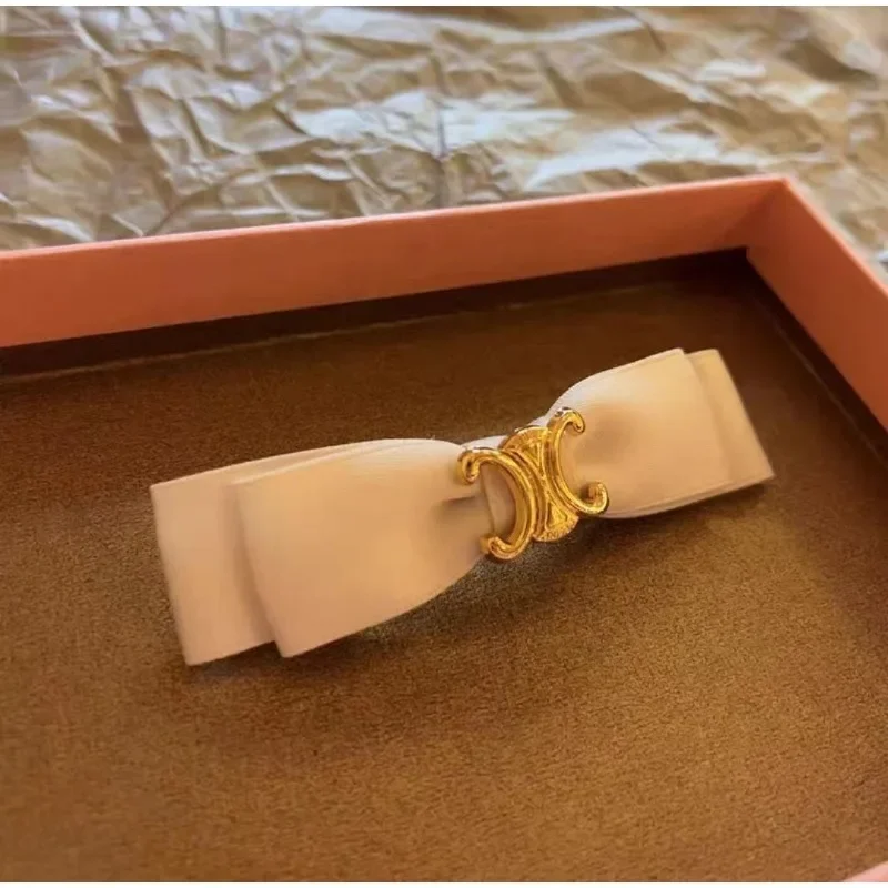 مشبك شعر على شكل فيونكة حريرية سوداء متعددة الاستخدامات على طراز هيبورن الفرنسي، مشبك شعر ربيعي عالي الجودة، أغطية رأس