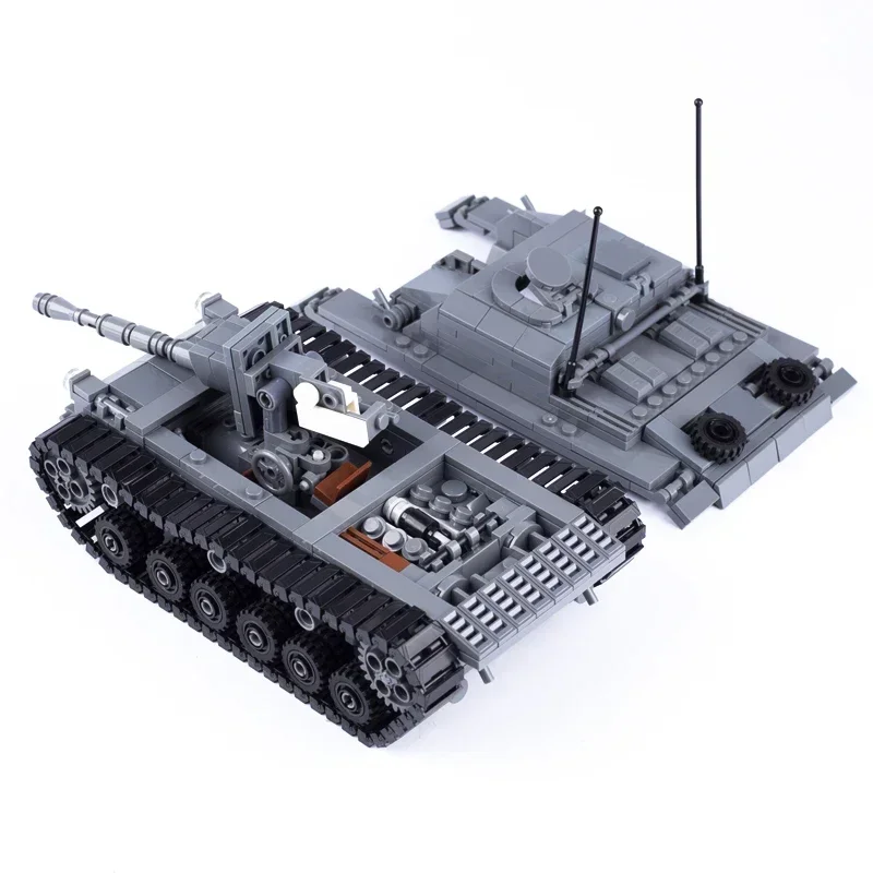 MOC Militare WW2 STUG III Carro Armato Building Blocks Germania Soldati Figure Artiglieria Armi Giocattoli Per Bambini Accessori Esercito Auto Mattoni