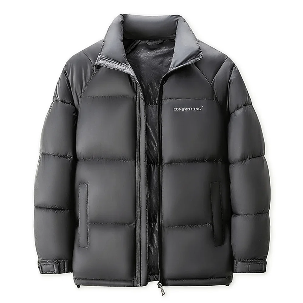 Inverno masculino grosso acolchoado jaquetas moda masculina gola de algodão engrossar parkas homem blusão térmico puffer casacos roupas
