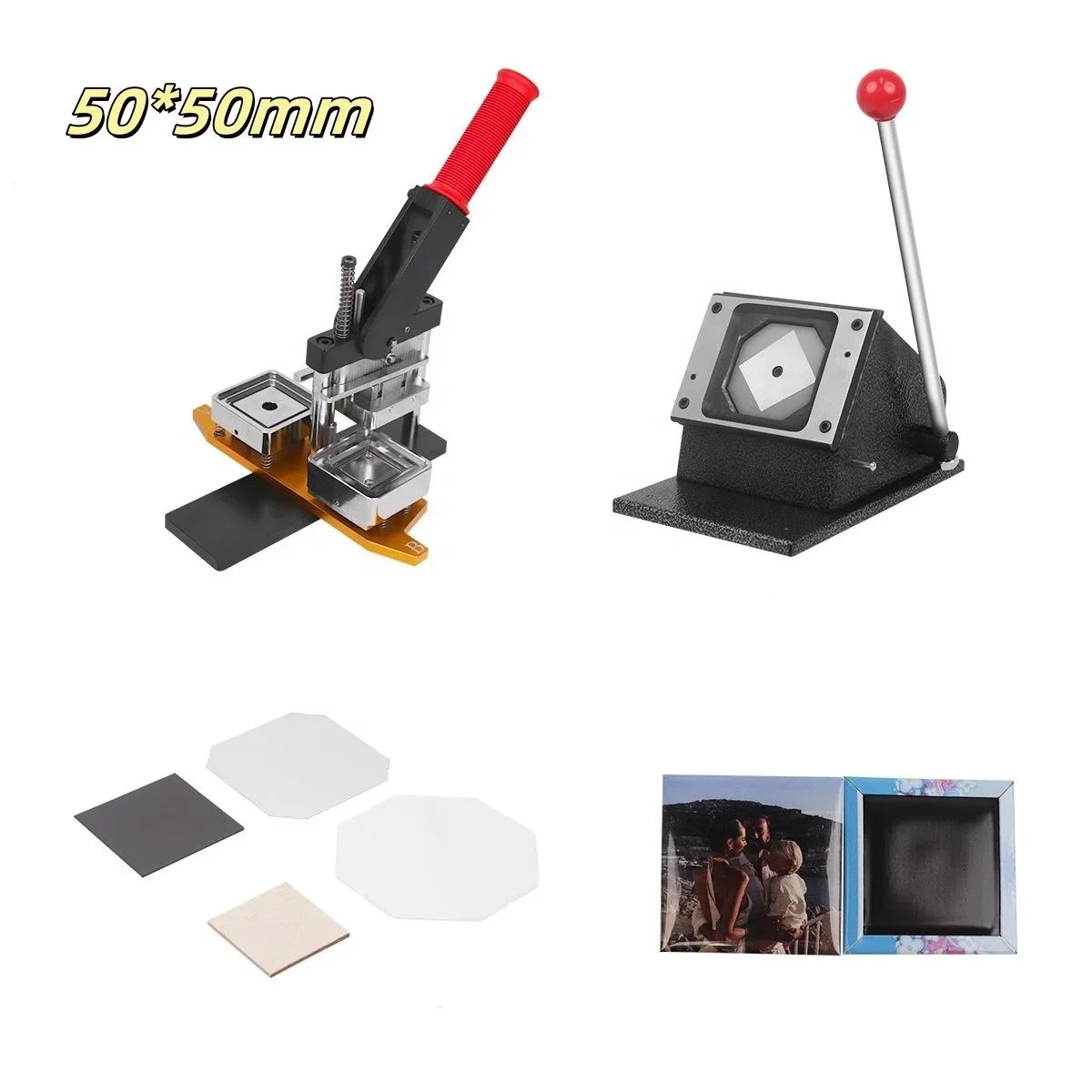 Automatic square refrigerator magnet magnetic photo button fridge magnet making machine rectangle