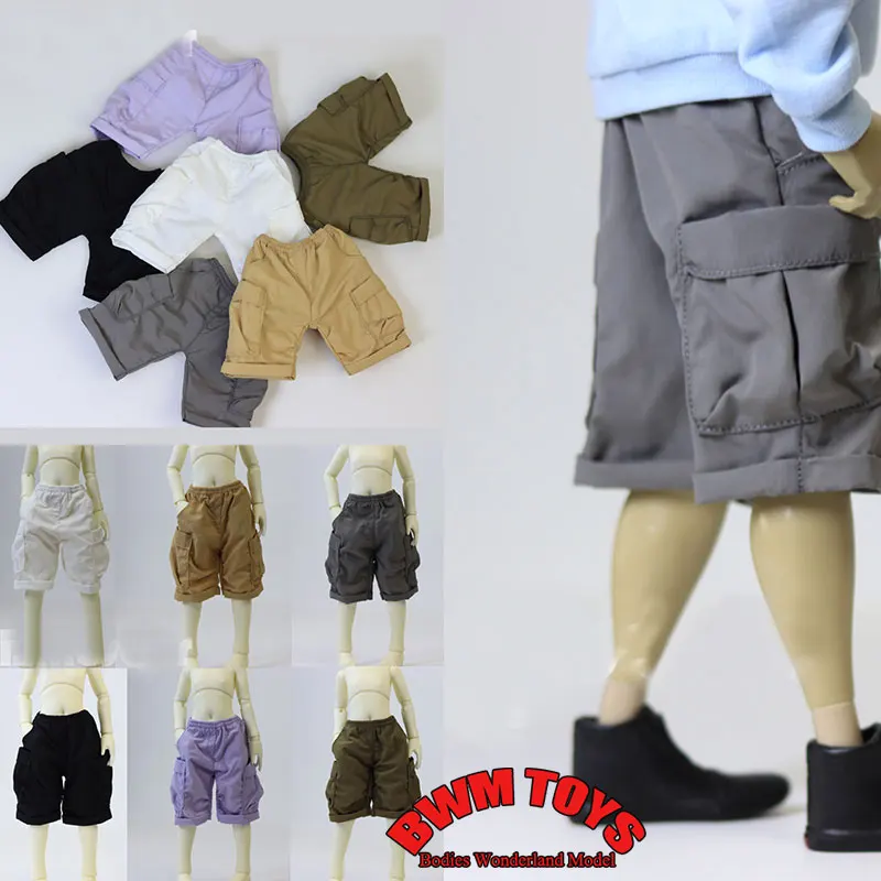 

In Stock 1/6 Scale Male Soldier Trendy Work Shorts Multi-pocket Harajuku Casual Baggy Cargo Pants For 12'' Action Figure Doll