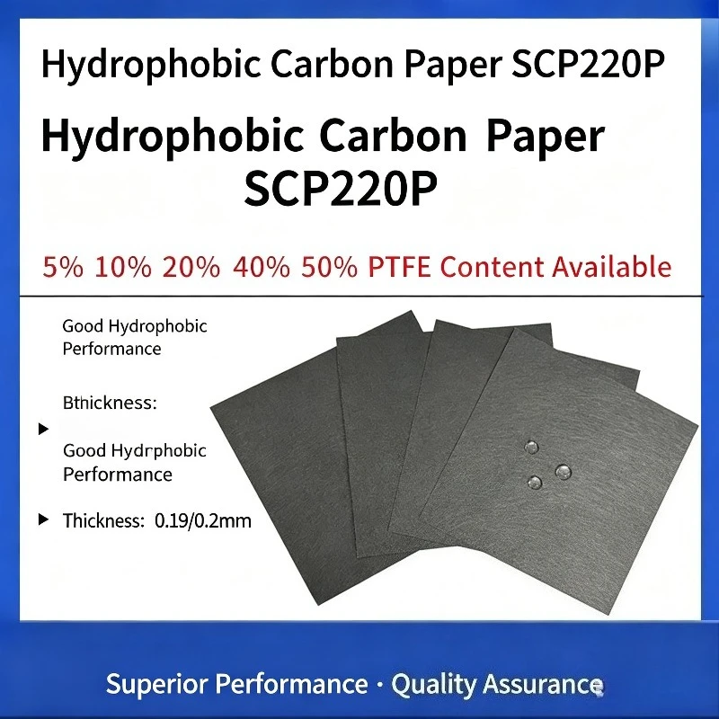 SCP220P Hydrophobic Conductive Carbon Paper, 5% 10% 20% 50% PTFE Content for Battery Fuel Cell