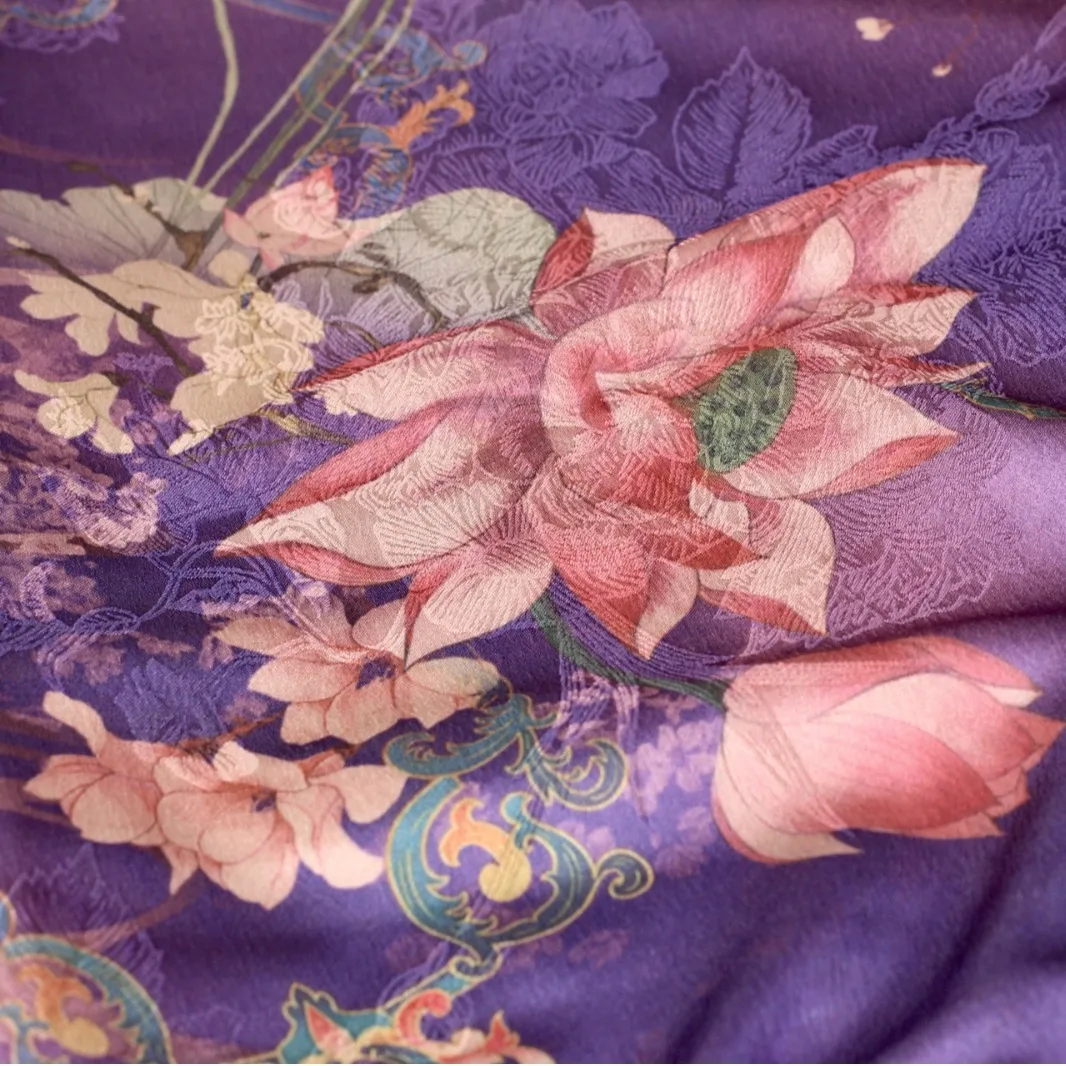 Retro Xiangyun Yarn Printed Cloth Multi-Color Optional Cheongsam New Guo Feng Fabric Tie-Dyed Clothing Hanfu