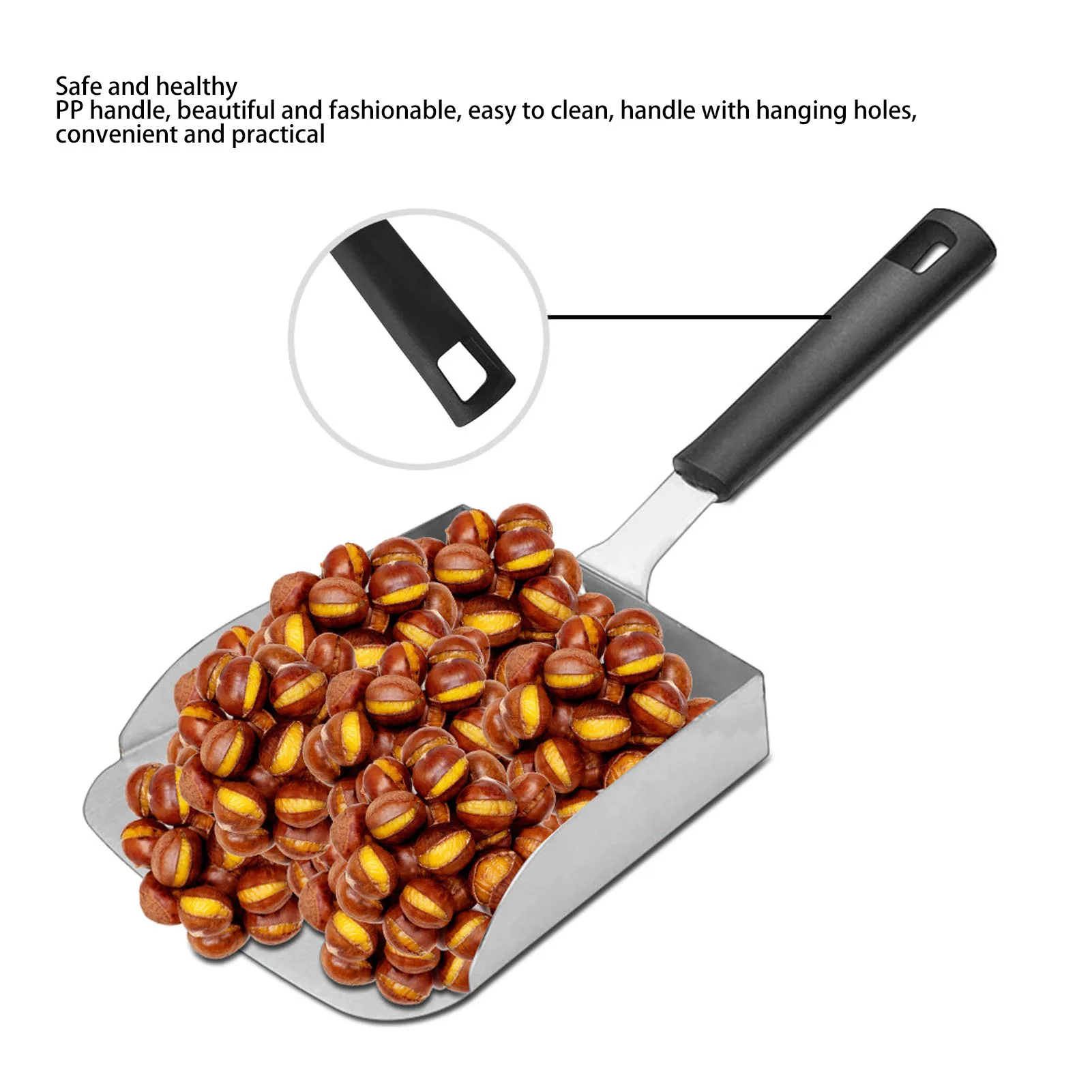Stainless Steel Grilling Food Mover Shovel Burger Spatula For Stir Fry Cook Large Griddle Scoop