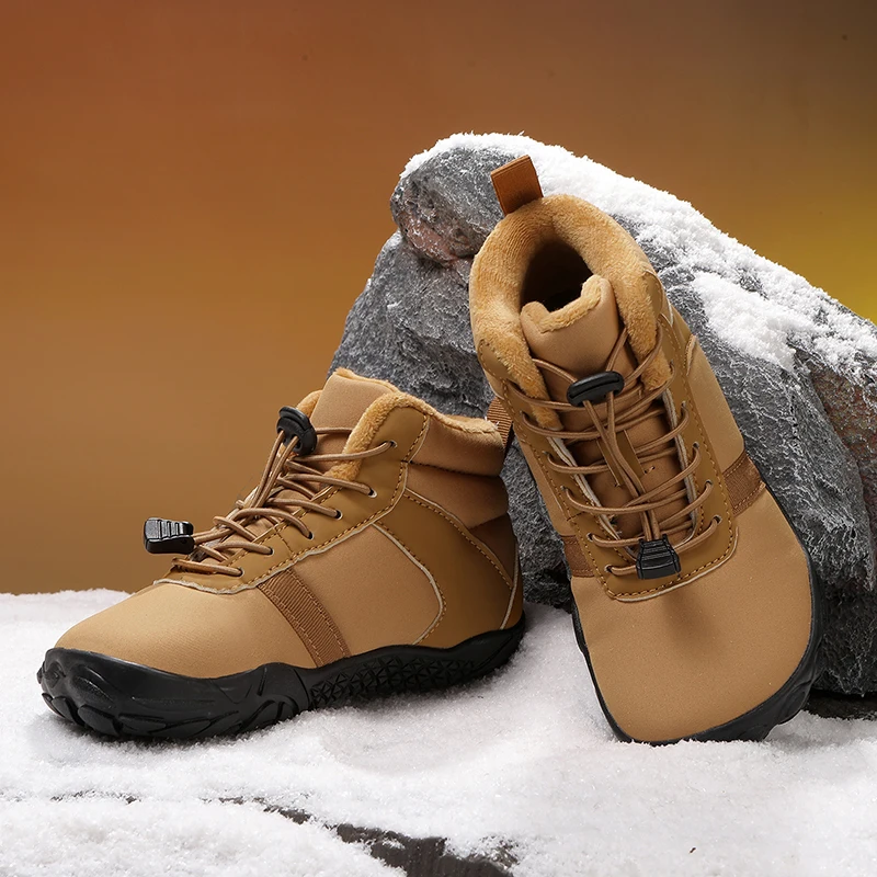 

Kid's Winter Snow Boots Five Finger Barefoot Outdoor Anti-slip High Top Sneakers Boys and girls Quality Warm Casual Cotton Shoe