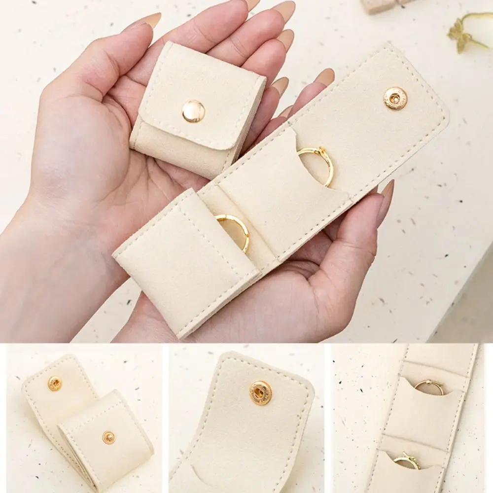 

Simple Velvet Jewelry Display Bag Foldable Storage Case Necklace Ring Packing Bag Container Earrings Organizer Girls