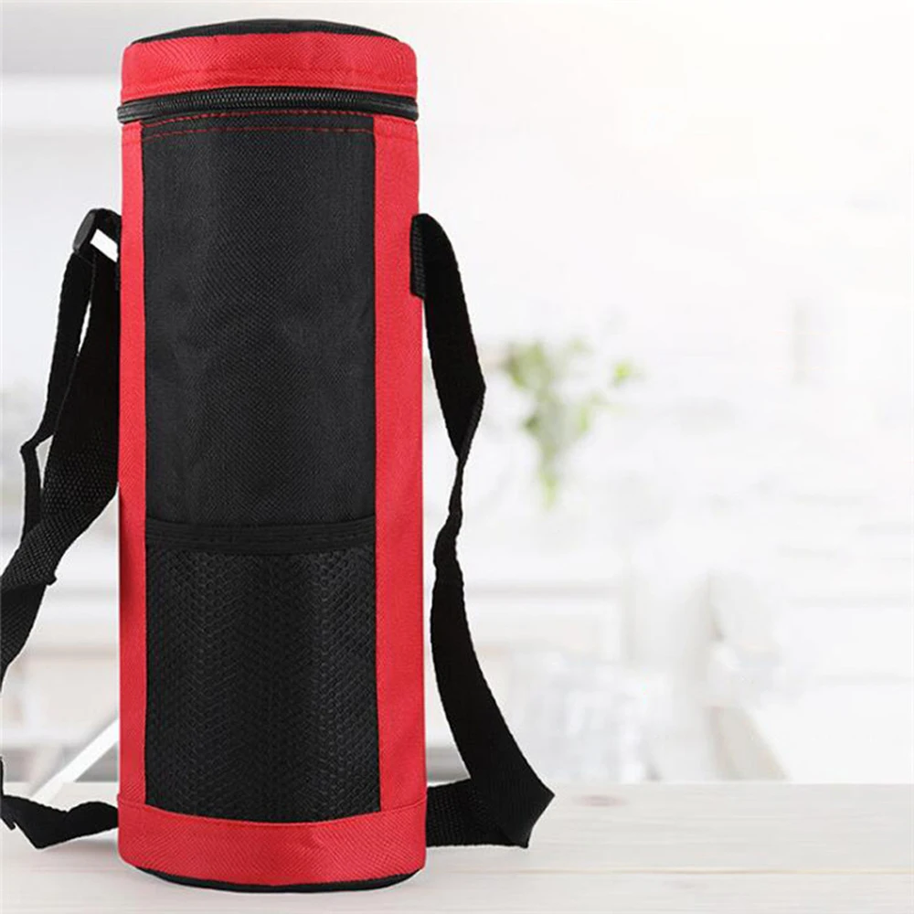 Portable Anti-fall Hiking Water Bottle Pouch Camping Outdoor Traveling Tote Bag Insulated Cooler Bag Water Bottle Bag