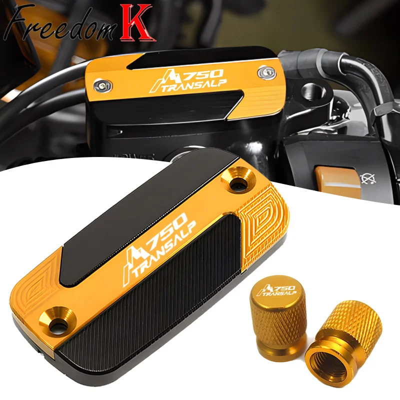 

Motorcycles accessories CNC Front Brake Reservoir Fluid Tank Cover Oil Cup Cap Fit For TRANSALP XL 750 XL750 2023 2024