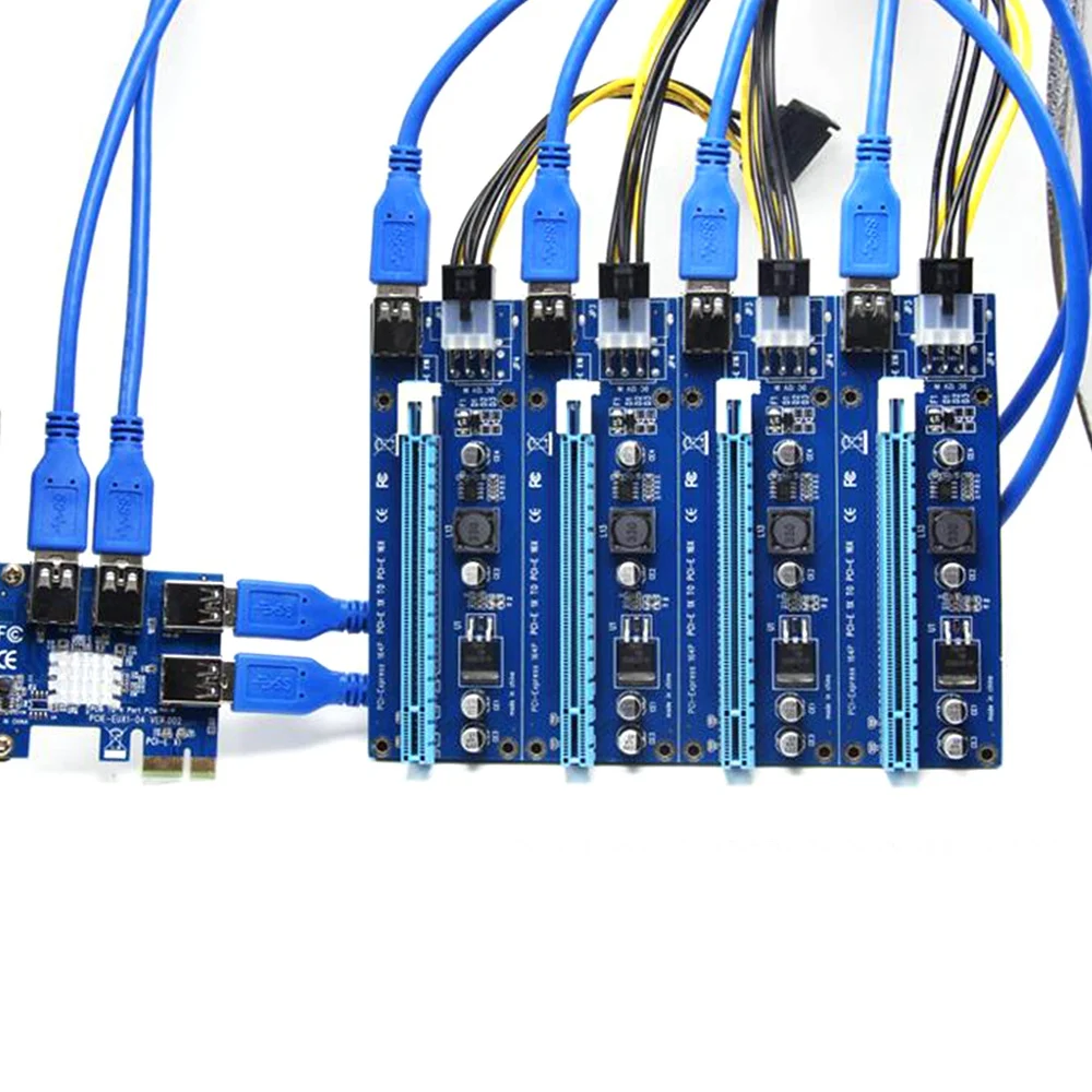 PCIE PCI-E PCI Express 1X ～ 16X ライザーカード 1 ～ 4 USB3.0 マルチプライヤ ハブ アダプタ ビットコイン マイニング マイナー マイニング デバイス用