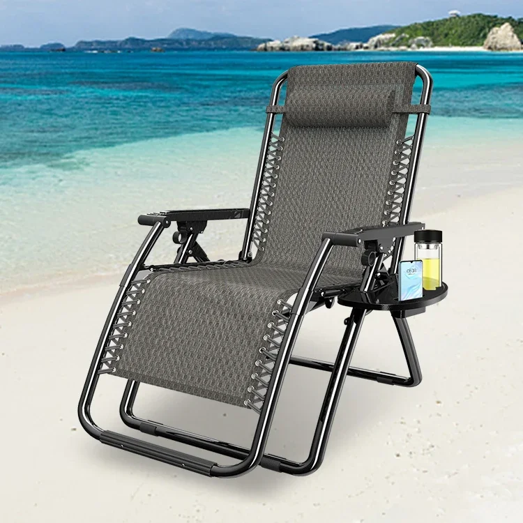 Folding Outdoor Relaxing Garden Adjustable Recliner Office Nap Camping Lounge Zero Gravity Chair