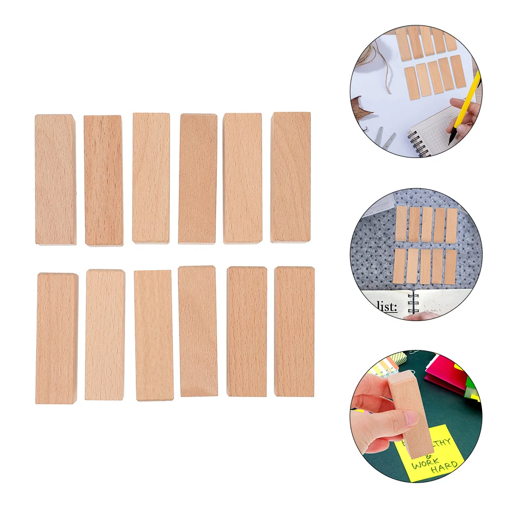 

12 Pcs Woodworking Carving Tools Gift for DIY Stamper Making Lover Seal Supplies Crafts Safe Material Blocks Wooden
