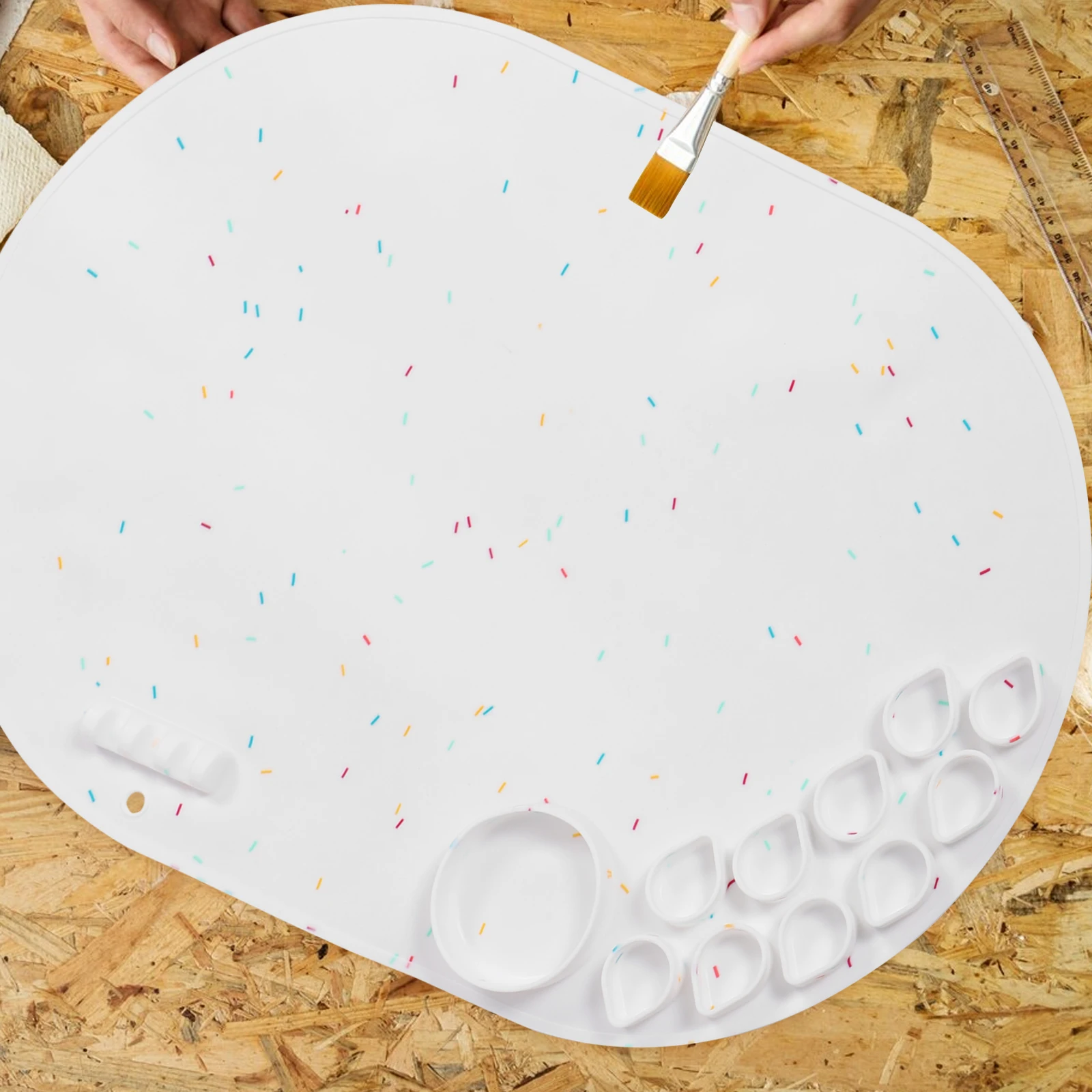 سيليكون اللوحة حصيرة الفن DIY الحرفية مشروع الوسادة ورقة غير لاصقة للألوان المائية الراتنج صب صنع المجوهرات الحرفية حصيرة #1