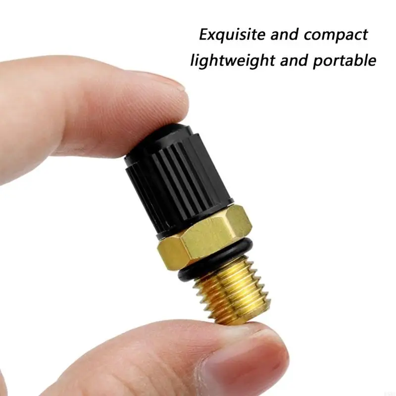 D5BE American Embedded Copper Valves Stem M8x1 Thread Quick Connection Structure Simple Installation for Tire Systems