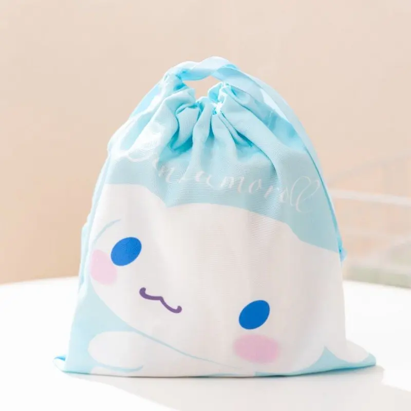 Cute Kuromi My Melody Cinnamoroll Hangyodon borsa con coulisse bella borsa per cosmetici Anime in stile giapponese portamonete ragazza