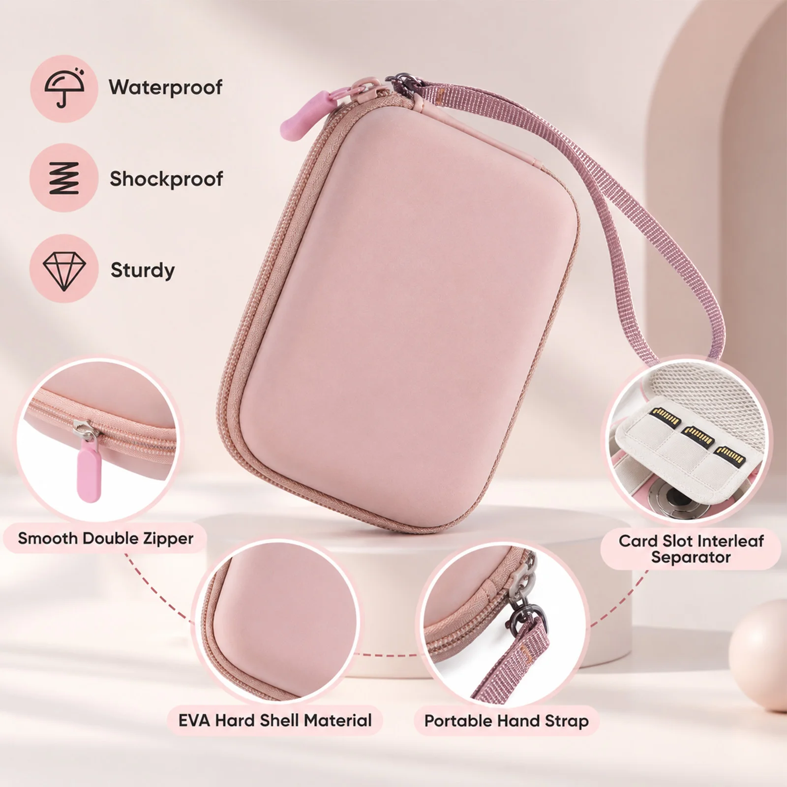 Camera Case for Digital Camera CAMKORY DC403 / KODAK FZ55/ FZ45 and More Digital Camera,Small Compact Travel Camera Bag image 5
