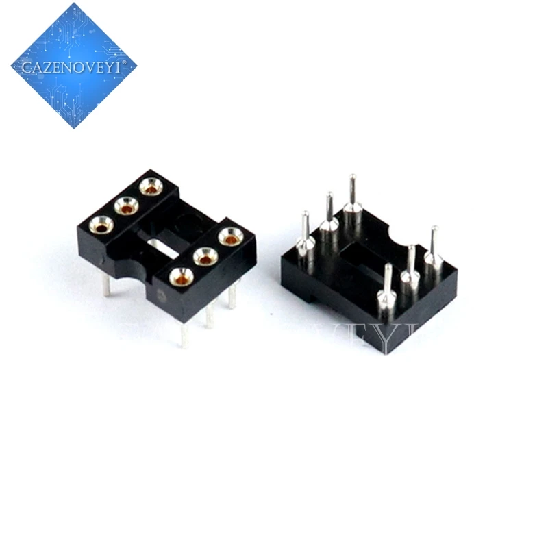 20pcs/lot DIP-6 Round Hole 6 Pins 2.54MM DIP DIP6 Sockets Adaptor Solder  Connector In Stock