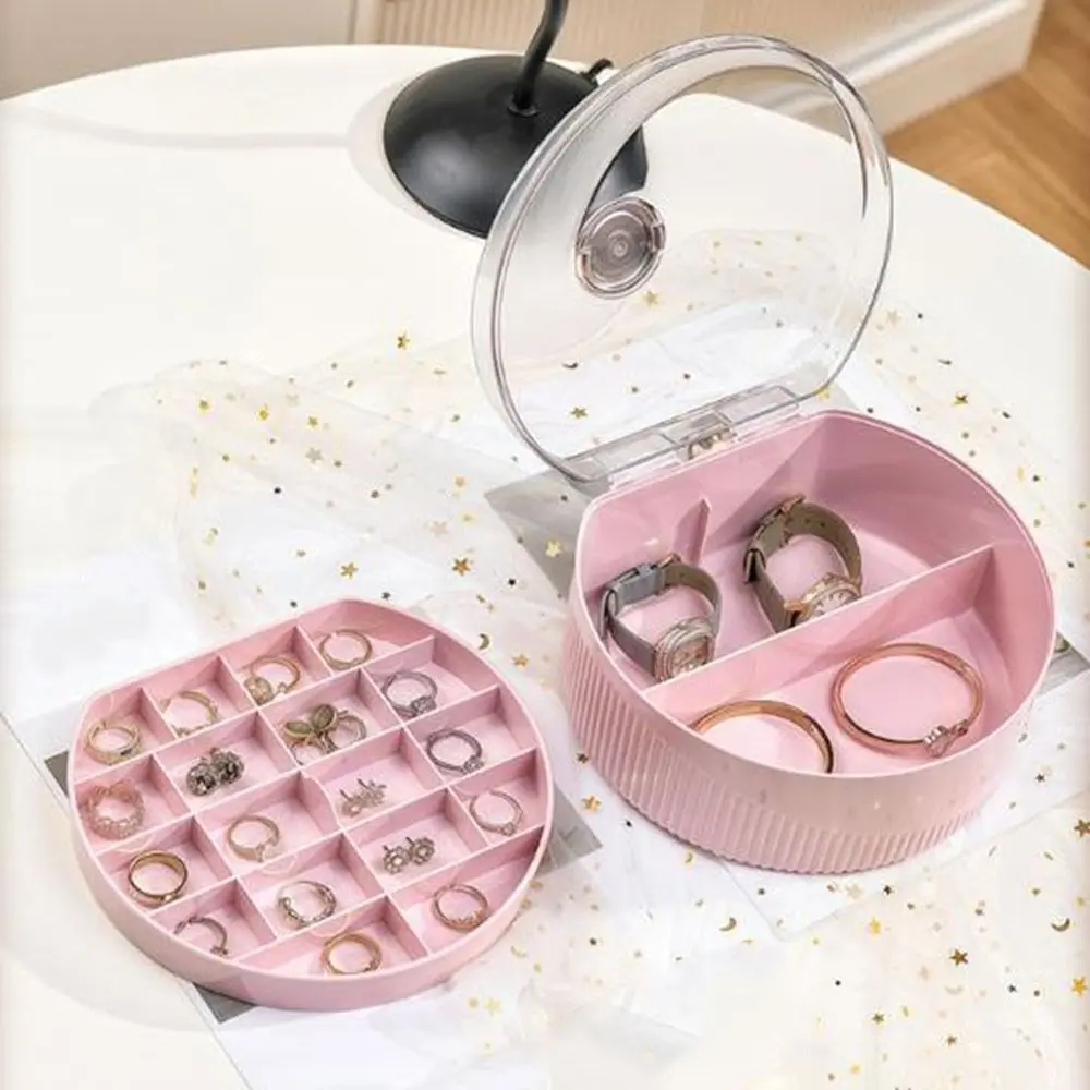 

Portable Plastic Jewelry Storage Box Dustproof Moisture-proof Jewelry Display Box Large Capacity Earrings Storage Case For Home