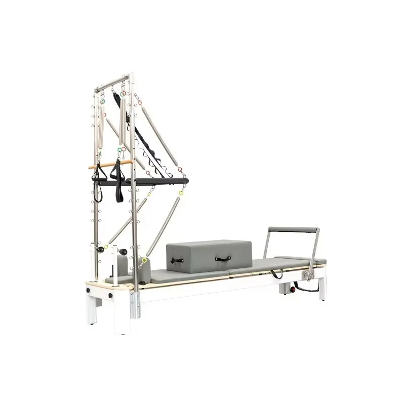YTTIN Aluminum Alloy Maple Wood Half-height Reformer Dual-function Large Apparatus Commercial Personal Training Pilates Reformer