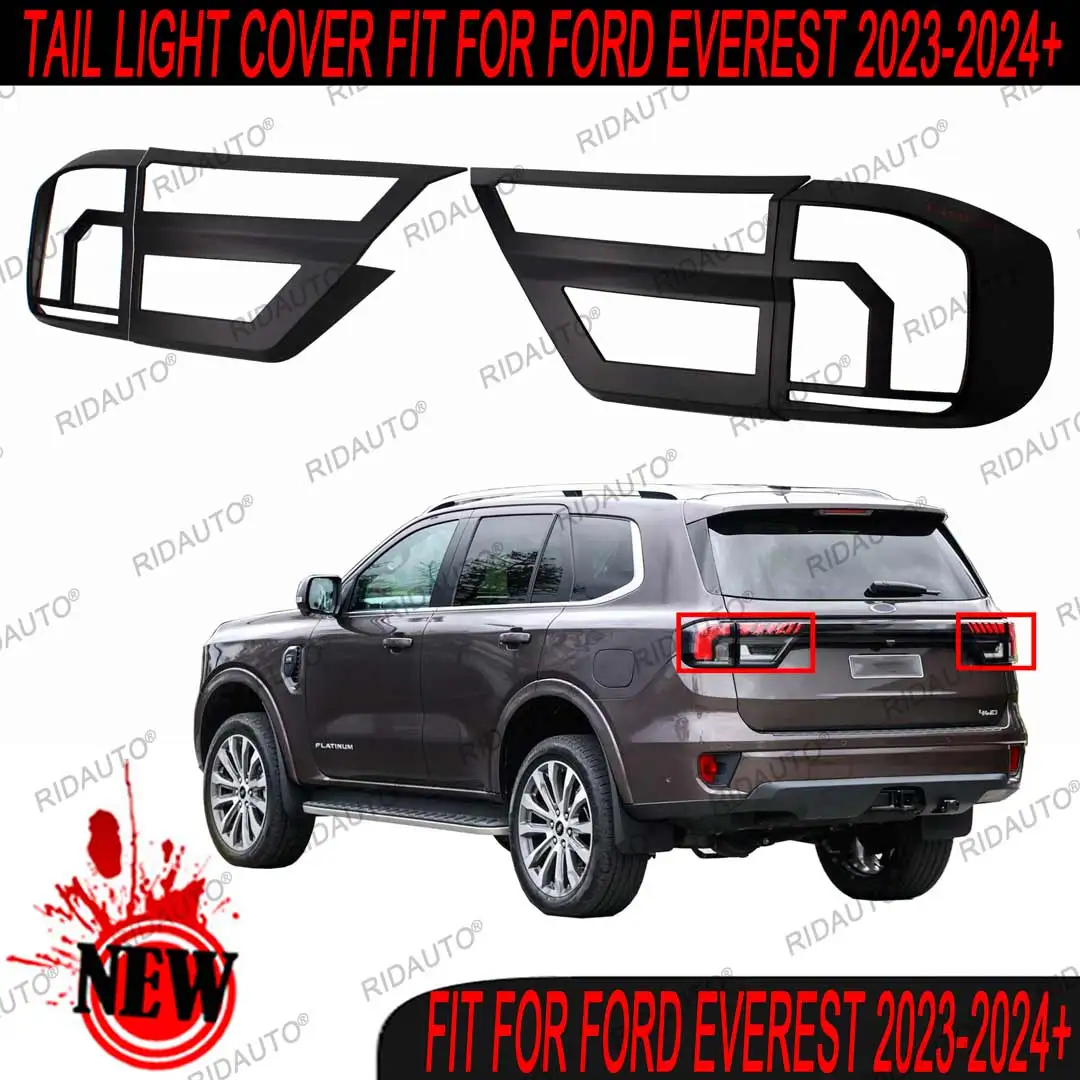 Rear Stop Tail Light Cover Surrounds Sticker Garnish Combination Lamp Protection Protector For 2023 2024 NEXT GEN FORD EVEREST