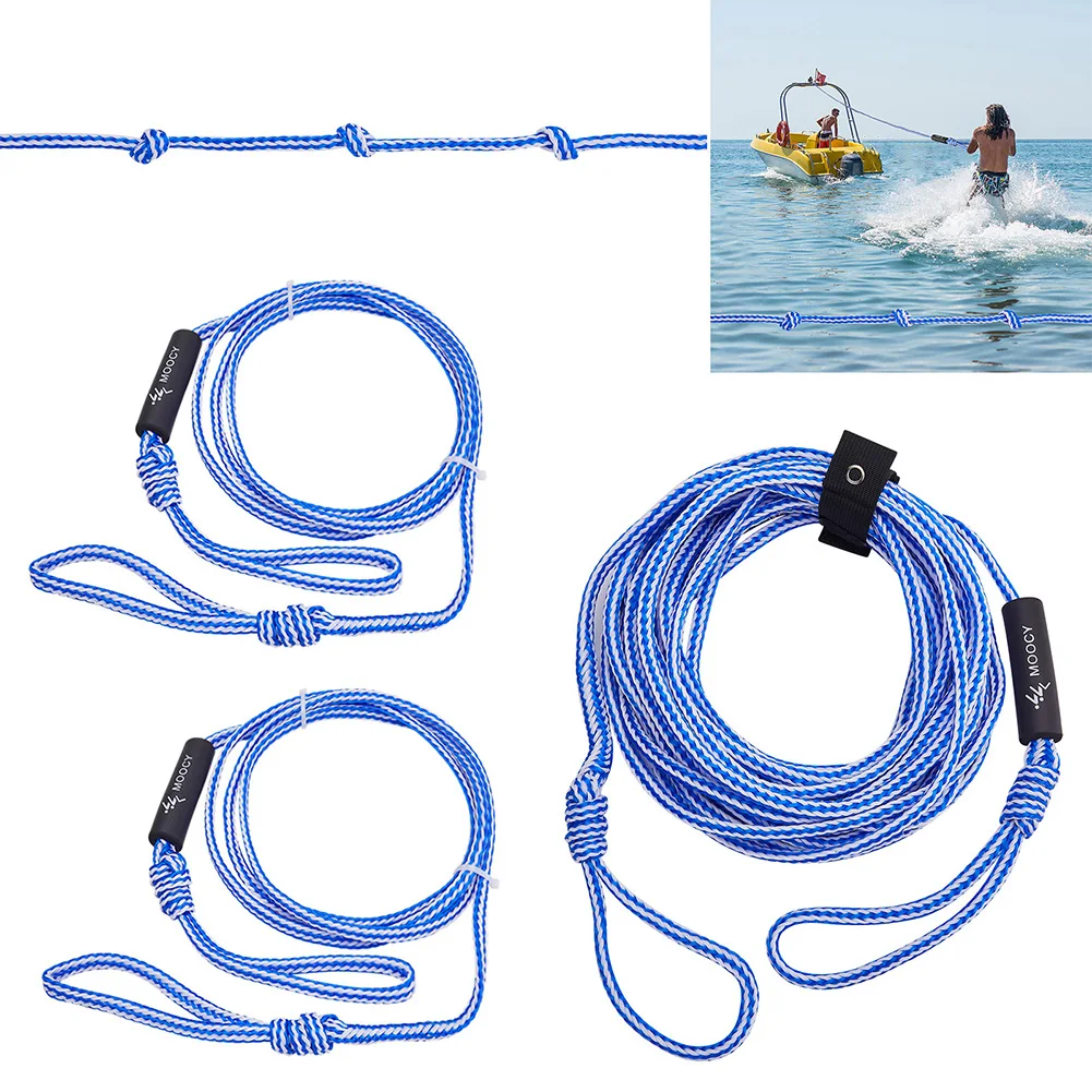 

Adjustable Boat Tow Rope 60ft - Safety Ski Rope with Floating Handle & Quick-Release Keeper for Wakeboarding, Surfing, Boating