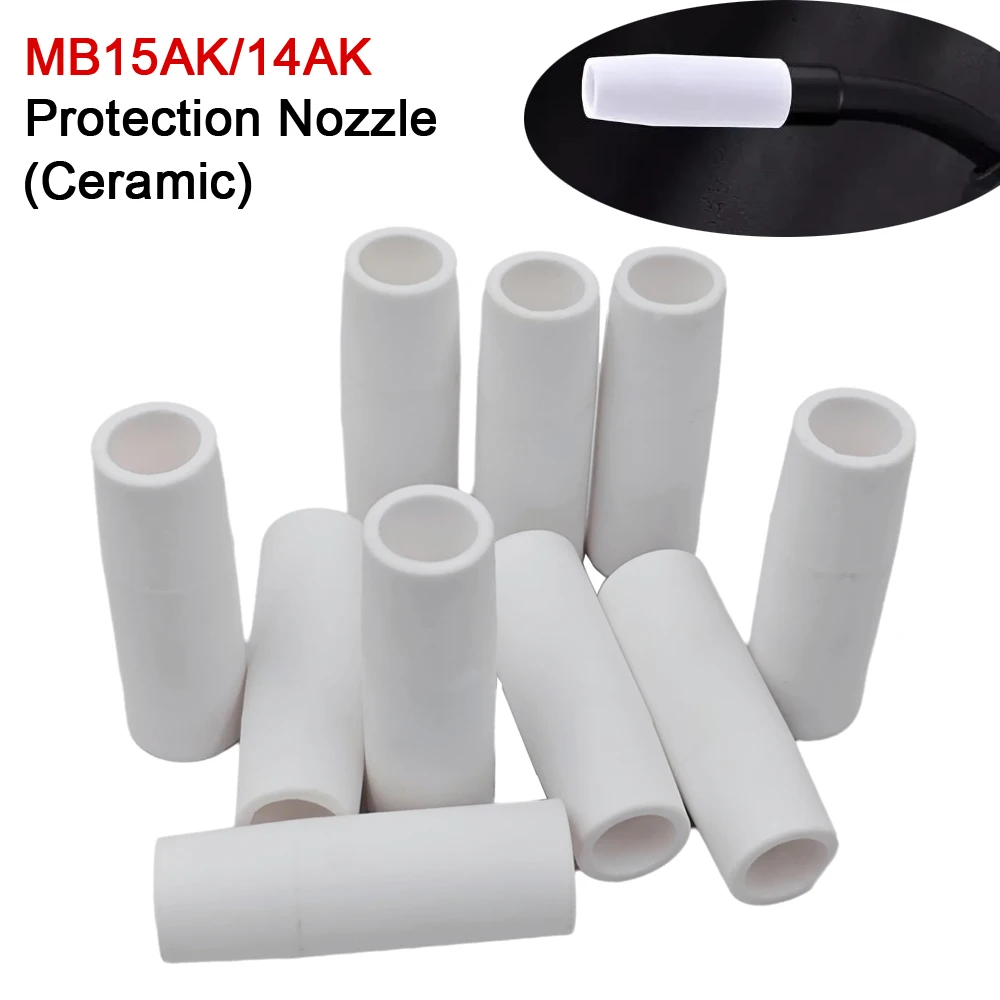 2/5/10PCS, MB15AK Protection Nozzle MB-15Ak 14Ak MIG/MAG Ceramic Nozzle Euro Style Welding Shield Cup for Welded Torch
