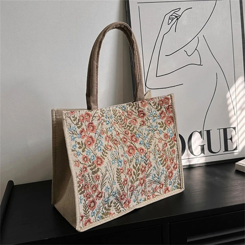 

Women's Bag Large Capacity Cotton Linen Totes Bag Fashion Ladies Shoulder Bag Commuting Underarm Bag Casual Handbag Shopping Bag