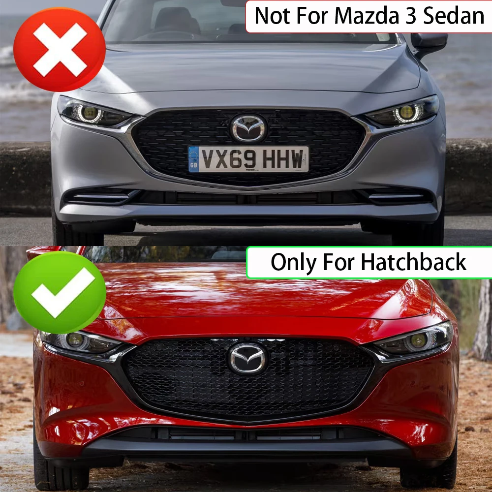 Auto-Frontstoßstangenspoiler, Lippenkörper-Set, Stoßstangen-Diffusorschutz, kompatibel mit 2019–2026, Mazda 3, Schrägheck/5DR-Modell – Detail 2