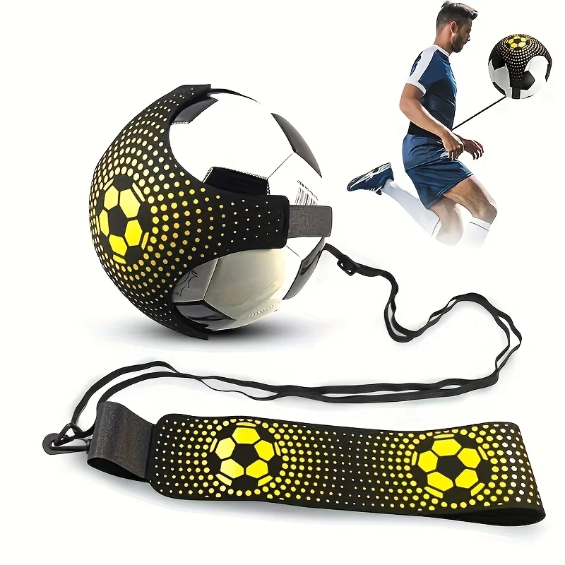 1 Set Football Training Aids,Single Football Skills Trainer, Football Control Training Accessory with Adjustable Waist Belt