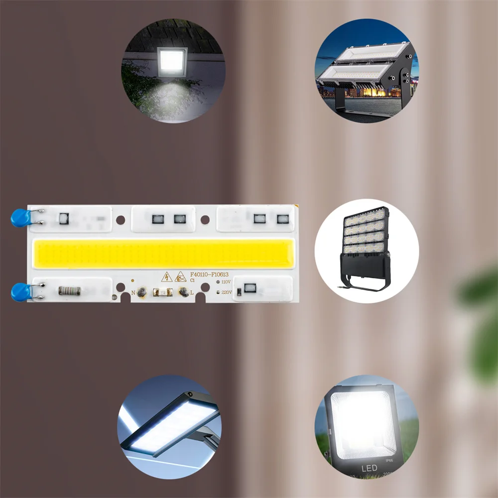 Lâmpada LED Downlight Matrix de alta potência, chip de alto brilho, chips COB, peças de luz, placa de circuito para casa DIY, 30W-150W, 220V