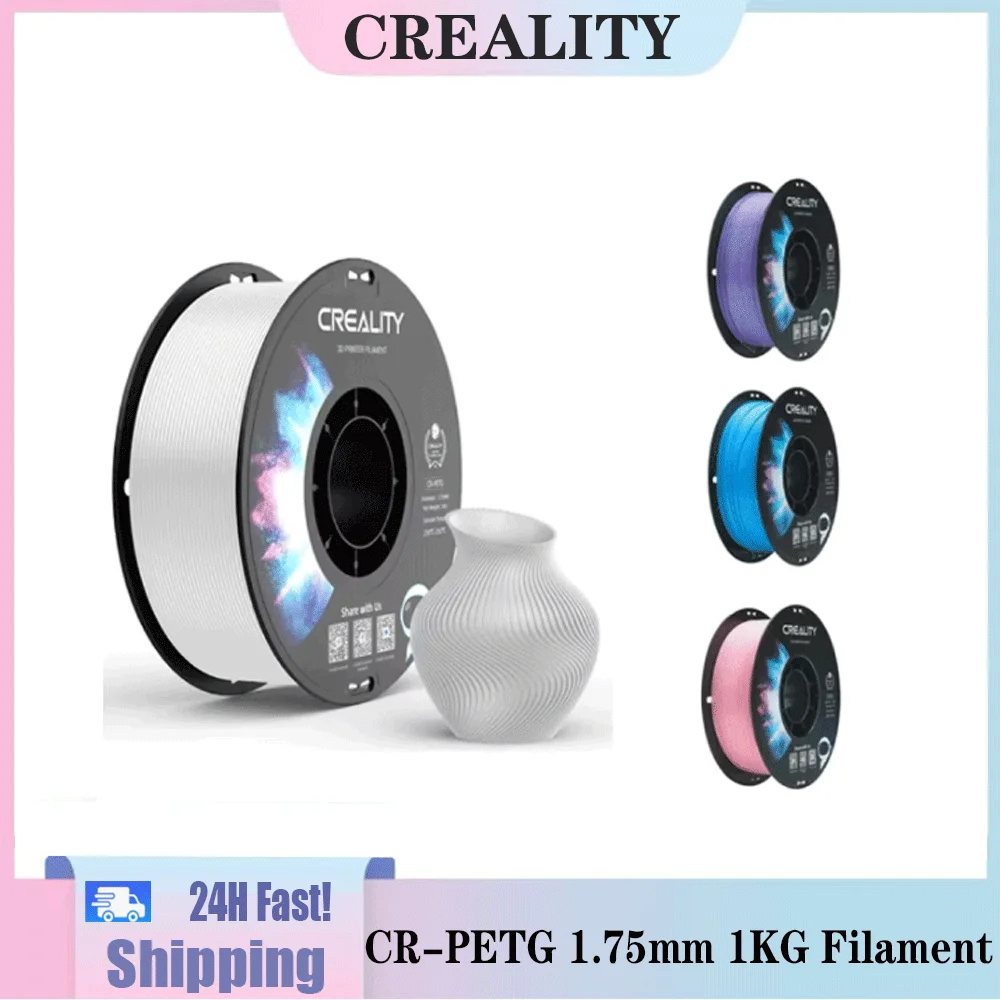 

Creality CR-PETG Filament 1KG 1.75mm High-Temperature Eco-Friendly Odorless Non-Toxic 3D Printer Filament with New Colors