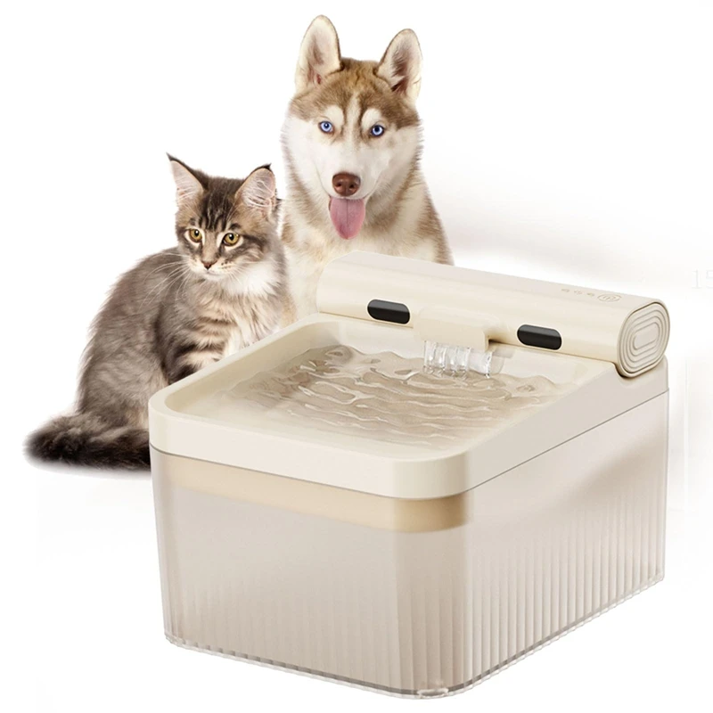 

New Cat & Dog Automatic Water Fountaintriple Filtered Dog Water Bowl Dispenser Induction Water Discharge Silent Cat Fountain