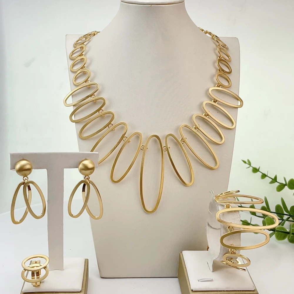Brazilian Jewelry Sets Beautiful Simple Jewelry Bridal Jewelry for Women Wedding Gift FHK29639
