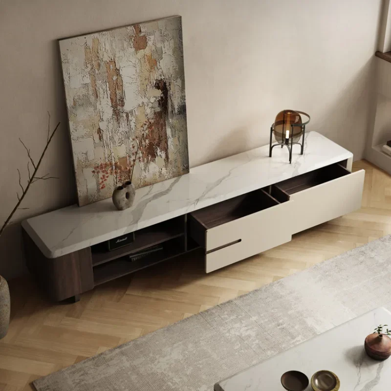 حامل تلفاز خشبي، خزانة تلفزيون، أثاث حديث، غرفة المعيشة، وحدة منزلية فاخرة، طاولة بقاعدة تدعم المهد #3