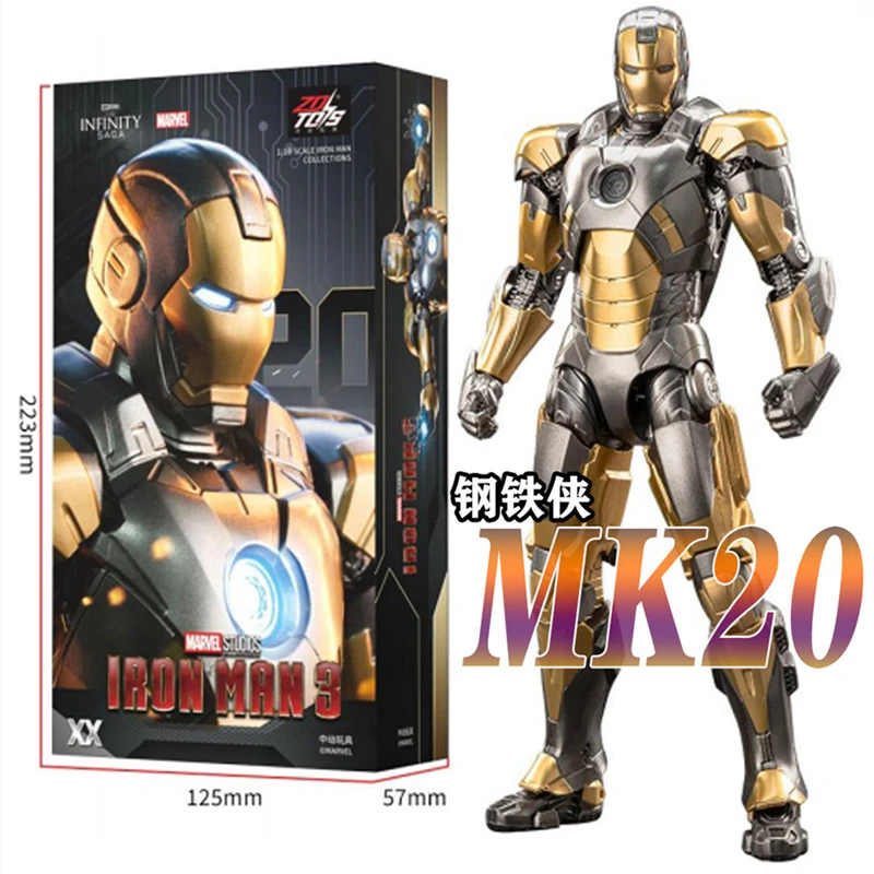 ZD Toys Iron Man MK1 MK2 MK3 MK4 MK5 MK6 MK7 MK42 MK43 MK45 MK46 War Machine Film-Actionfigur 7 Zoll Sammlerstück für Erwachsene
