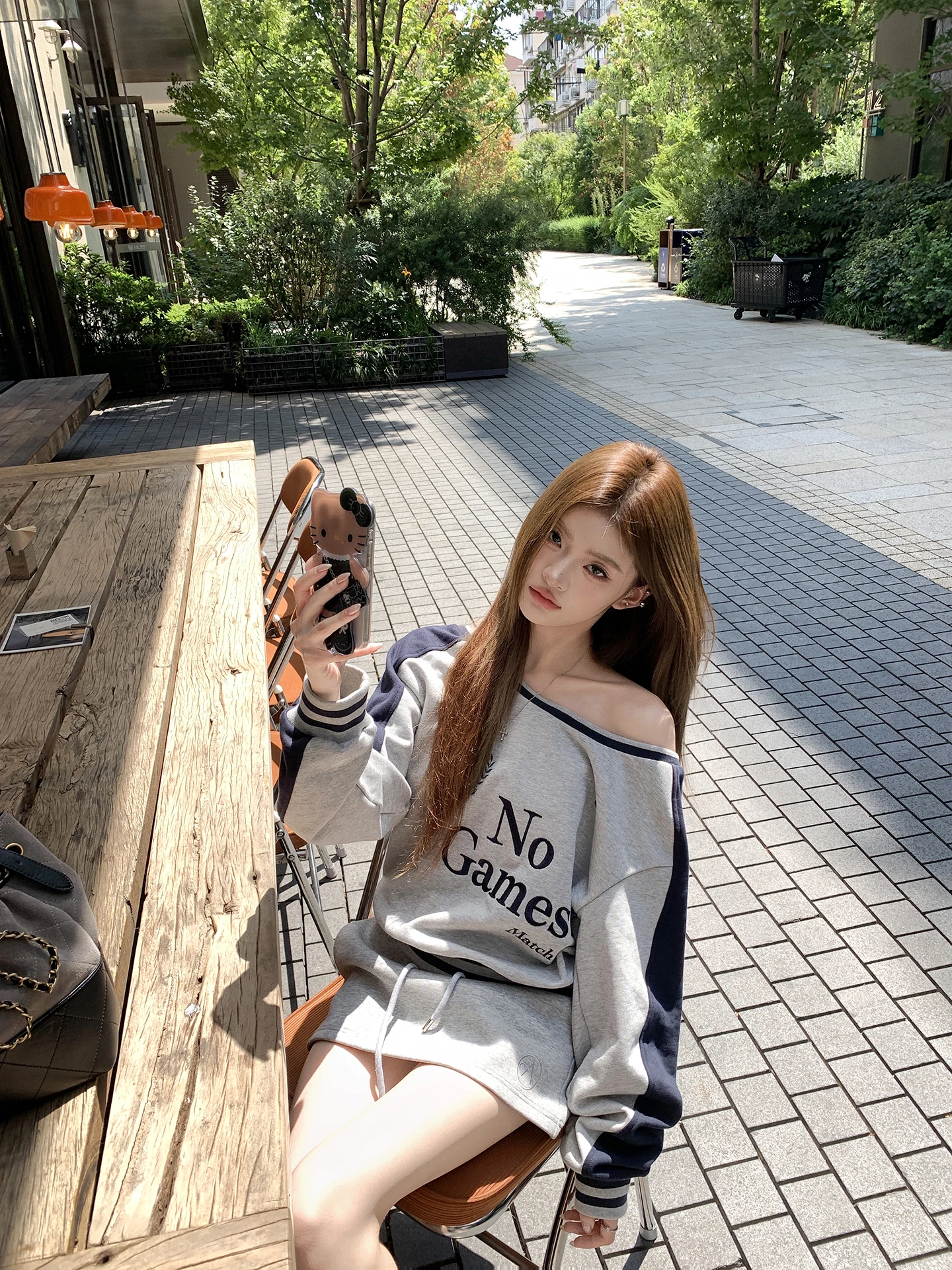 

Aviva on Earth Women's Loose Fit Color Blo Sports Hoodie Vintage oulder Print Cotton Long Sve ort Sle Streetwear