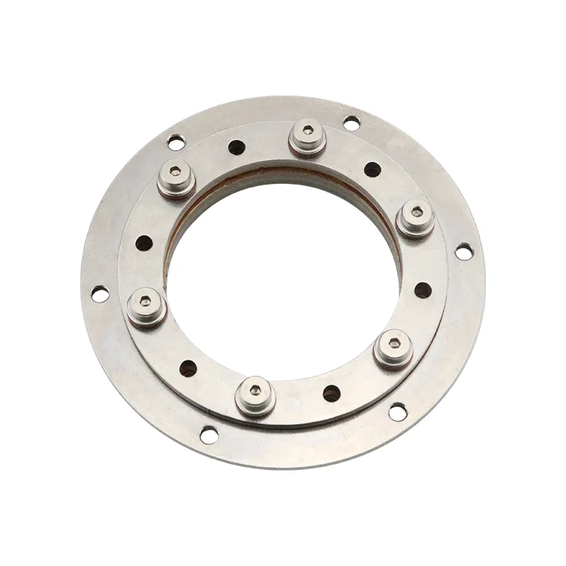 Adjustable Damping Rotating Bearing 304 Stainless Steel Round Flange Plate 360-degree Stop Oversized Hole Hinge