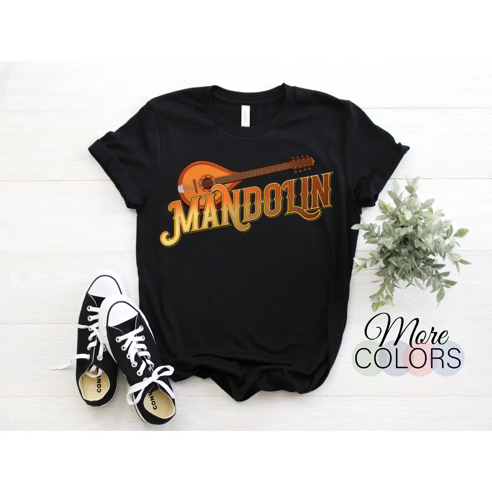 Mandolin Vintage T Shirt Men Country Music Bluegrass for Players Musicians Band Members Dad Father's Day Birthday Present